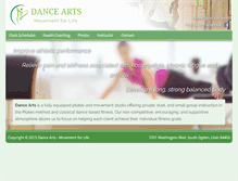 Tablet Screenshot of danceartspilates.com